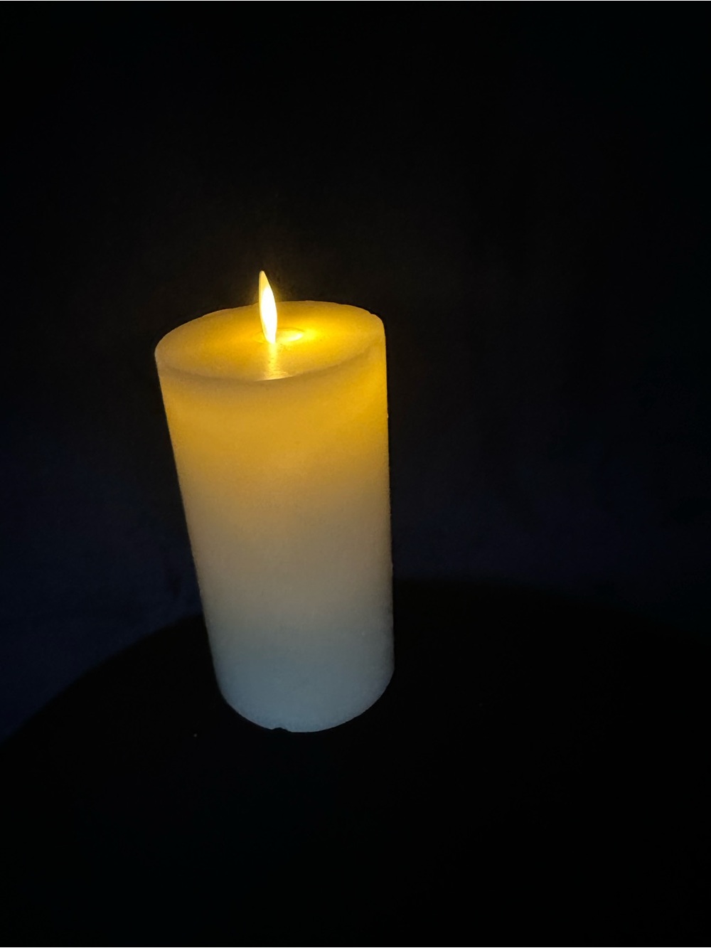 Pottery Barn White LED Pillar Candle with Warm Flicker